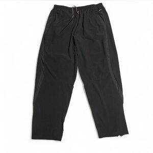 Nike Y2K Black Windbreaker Track Pants with Elastic Waistband Size 2XL